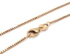 Useful 14K YG 24" Box Link Necklace