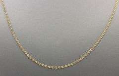 Long Diamond Cut 14K YG Rope Necklace