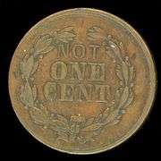 1863 Indian Head “Not One Cent” Patriotic Civil War Token