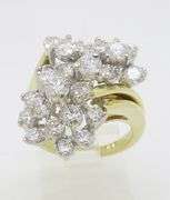 3.54CTW Diamond Cocktail Ring Made in 18k Gold