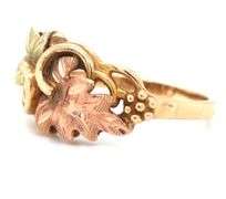Black Hills Gold Style 10K Tri-Color Gold Floral Ring