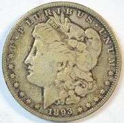 Very scarce key date 1893-O Morgan Silver Dollar in VF