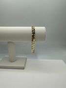 Strong 25.8 Gram 14 Kt Gold Plated Concave Cuban Link Bracelet