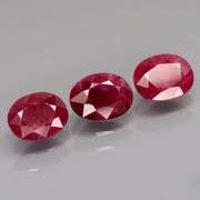 Deep color in this heavy 6.85ct Violet red Ruby set!!!