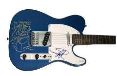Iron Maiden Signed Fender Guitar w Hand Drawn Eddie Sketch