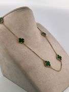 CERTIFIED 14K YELLOW GOLD CLOVER NECKLACE