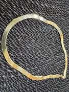 10K Yellow Gold 6mm Herringbone 16" Necklace
