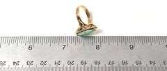 Stunning 14K Yellow Gold Green Gemstone Ring
