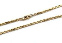 14kt Yellow gold Rope chain necklace