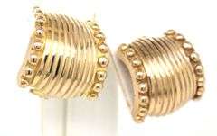 14kt Yellow gold shrimp clip on earrings