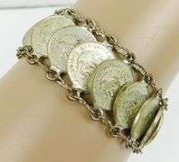 Vintage Mexican Coin Bracelet