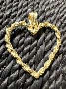 10K Yellow Gold Braided Heart Pendant