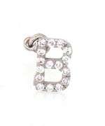 18kt White gold diamond Initial B pendant