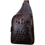 Crocodile Leather Sling Bag Crossbody Travel Bag