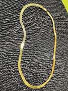 10K Yellow Gold 4mm Herringbone 16" Necklace