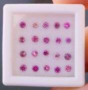 Collectors large sized 20 piece .75ct set of real Pink Diamonds!