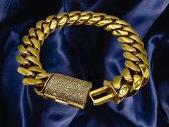 Yellow Gold Plate Cuban Curb Link Bracelet