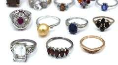 Big group lot of Vintage 925 sterling silver rings