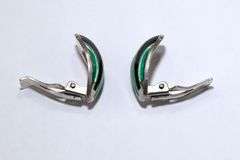 David Anderson Sterling and Enamel Earrings