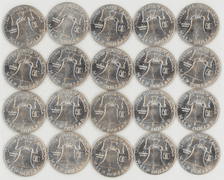 Flashy BU Roll of 20 mixed 1963 and 1963-D Franklin Half Dollars