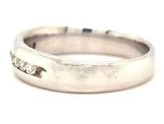 14kt White gold 0.25ctw channel set diamond band