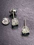 CERTIFIED BRAND NEW 14K WHITE GOLD DIAMOND STUDS