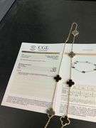 CERTIFIED 14K YELLOW GOLD CLOVER NECKLACE