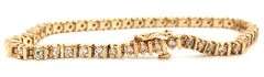 14kt Yellow gold 1ctw diamond tennis bracelet