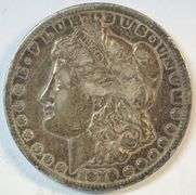 Rare key date 1879-CC (strong 'CC) Morgan Silver Dollar. XF Details