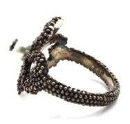 Gucci glass pearl heart ribbon ring