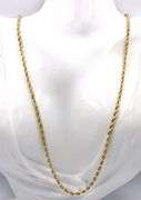14kt Yellow gold Rope chain necklace