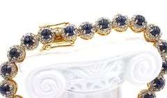 Breathtaking Brand New European 12.45CTW Round Cabochon-Cut Star Blue Sapphire & 4.09CTW Diamond Bra