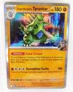 Pokémon 2025 Team Rockets Tyranitar Holo Card, 9 Mint