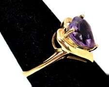 Meaningful 10K Yellow Gold Amethyst Gemstone Ring