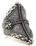 Scott Kay black sapphire cross saddle ring