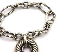 David Yurman carved cable disc bracelet