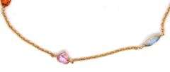 Nice 14K YG Multi-Stone Anklet