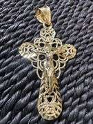 10k Yellow Gold Crucifix Pendant