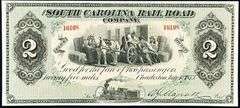 Superb Crisp 1873 $2 Note South Carolina Railroad Company!