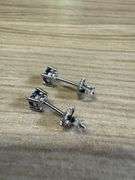 Rhodium Plated Sterling Silver 925 Lab Grown Sapphire 0.67ct (4mm) Earrings (Pair)