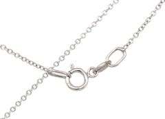 14kt White gold 1.60ctw white and IR blue diamond cluster flip pendant on chain