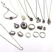 Group lot of Vintage 925 sterling silver mixed jewelry