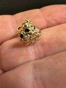 10K Yellow Gold Round Nugget Stud Earrings