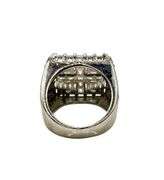 Mens 14 K White Gold Plate Dynamic 6.75 Cttw CZ ring
