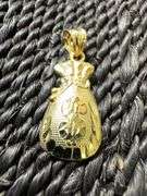 10K Yellow Gold Money Bag Pendant