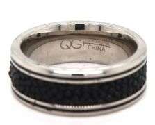 Chisel stainless steel Polished Grooved with Genuine stingray textured band