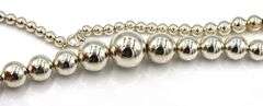 925 Sterling silver Graduated silver bead necklace