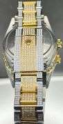 ROLEX STAINLESS STEEL GOLD DIAMOND DIAL JUBILEE BAND WATCH 11.5CT