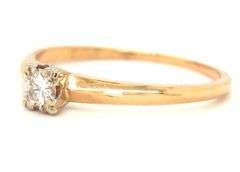 14kt Yellow gold RBC Solitaire diamond ring