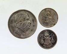 (Lot Of 3) Mexican Silver Coins, 50% Silver